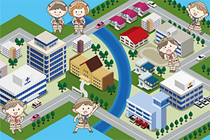 市役所と公共しせつ画像